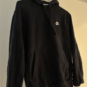 Nike Black Hoodie with White Logo